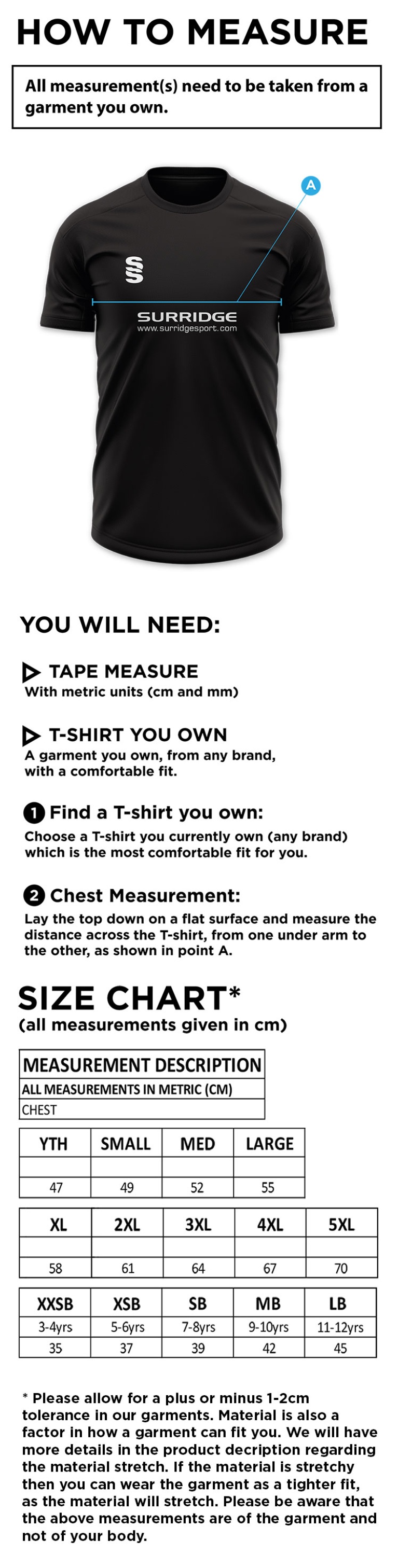 Great Ballard School - Dual Shirt - Not wanted - Size Guide